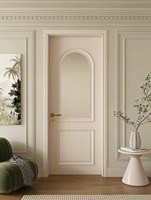 Porte en bois massif insonorisée durable de style Shaker blanc pour les bureaux modernes et les intérieurs de chambres résidentielles