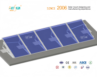 Support solaire triangulaire lesté pré-assemblé à inclinaison réglable, anodisé, système de montage pour toit plat sans perforation ART SIGN OEM