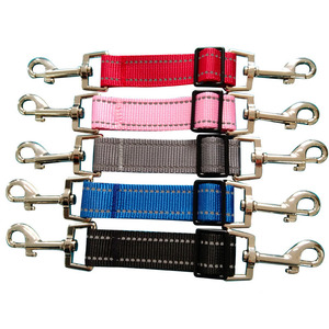 Arnés ajustable de lujo para perros Gancho de metal giratorio de Punta reflectante Cierre de respaldo de doble extremo Collar de seguridad de nailon para perros Clips sólidos - Product Image 4