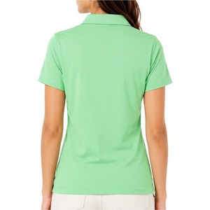 เสื้อโปโลผู้หญิงขายส่ง แห้งเร็ว 100% โพลีเอสเตอร์ แขนสั้น ระบายอากาศได้ดี เสื้อยืดโปโล สกรีนโลโก้ได้ สำหรับกีฬา - Product Image 3