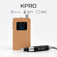 Machine à polir les ongles électrique professionnelle en acier inoxydable 30000 tr/min, portable et rechargeable, avec pièce à main KUPA60 – Vente en gros