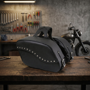 HMB-4167A PU cuir moto sacoches ensemble étanche aluminium voyage bagages casque et sac de queue - Product Image 2