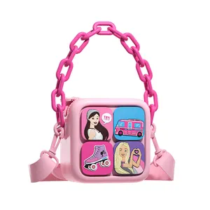 新款上市时尚小粉色可爱伊娃儿童肩包女童手提包单肩斜挎包钱包