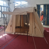 Tente Safari de luxe toutes saisons personnalisée en usine grande famille Glamping gonflable pour voyage à domicile Camping tissu en coton deux