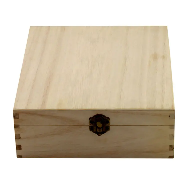 wholesale present bamboo square gift box reclaimed wood gift box 20 wooden box gift