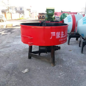 ディーゼルエンジンコンクリートパン混合機垂直スタンドフラット口セメントミキサー建設用フラット口コンクリートミキサー - Product Image 1