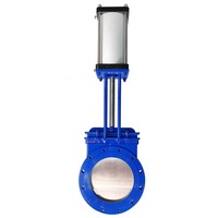 Vanne à guillotine en acier inoxydable pneumatique PZ73W/PZ673H-16, vanne à plaque en acier moulé, vanne à boue, vanne à scories, résistante aux hautes températures