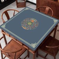 Tapis de table de mahjong à motif rétro tendance nationale, en boue de diatomée, résistant à l'usure et imperméable, pour salle de jeux