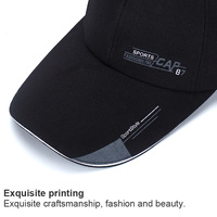 Casquette de baseball unisexe en coton et maille, mode décontractée, chapeau de soleil de sport à longue visière, logo imprimé personnalisé, idéale pour l'extérieur et la pêche