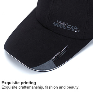 Wholesale Unisex Cotton Mesh Baseball Cap Fashion Casual Sports Sun <b>Hat</b> Long Brim Custom Printed Logo Common Outdoor for Fishing - Product Image 3