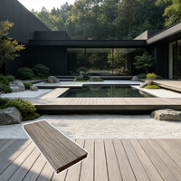 Plancher en terrasse WPC, planche composite extérieure, imperméable, résistante aux intempéries, grain de bois, terrasse de jardin