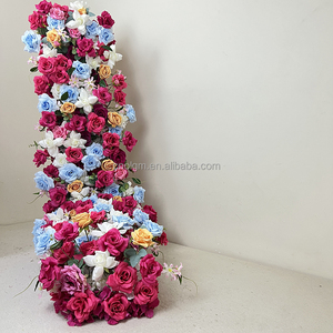 Decoraciones para Eventos y Bodas, Camino <span class=keywords><strong>de</strong></span> Mesa <span class=keywords><strong>de</strong></span> <span class=keywords><strong>Flores</strong></span> Artificiales <span class=keywords><strong>de</strong></span> Seda Coloridas, <span class=keywords><strong>Centro</strong></span> <span class=keywords><strong>de</strong></span> Mesa para <span class=keywords><strong>Funeral</strong></span> - Product Image 1