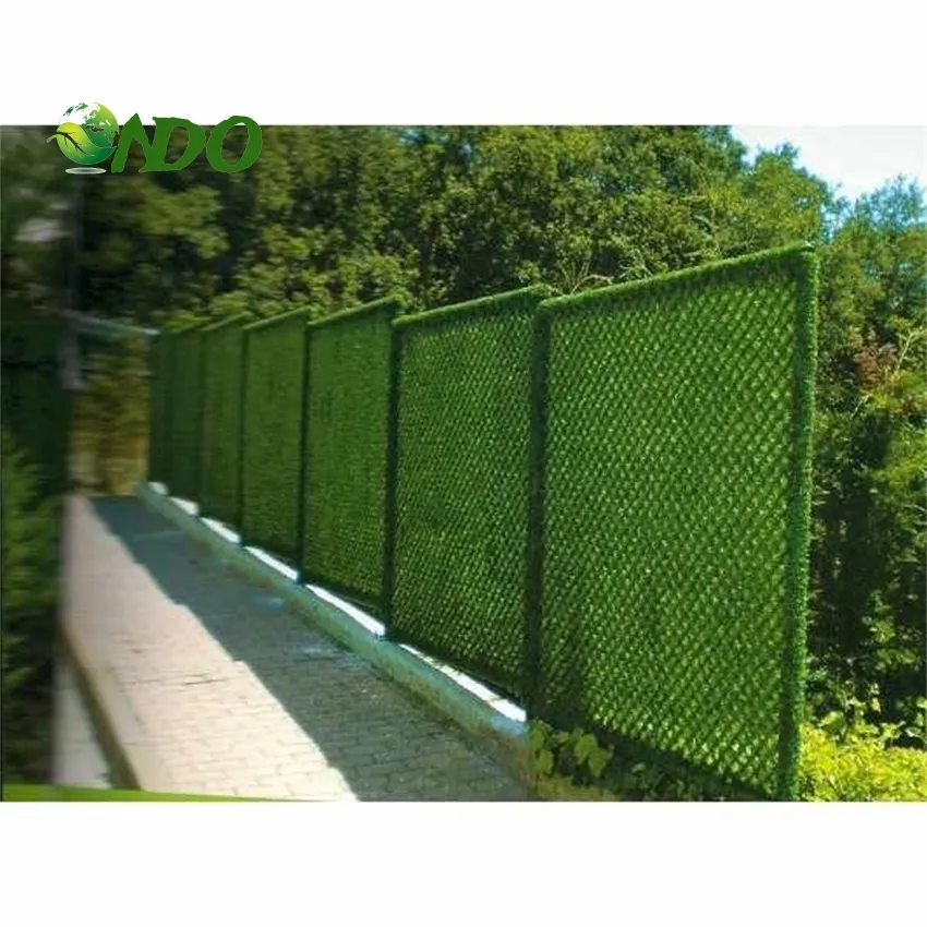 Recinzione da giardino Premium in filo di acciaio con rivestimento in erba verde artificiale-1.6mm di spessore del filo