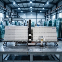 Machine de perçage vertical du verre PLC multifonctionnelle et efficace pour le lavage, le perçage, le fraisage et le meulage