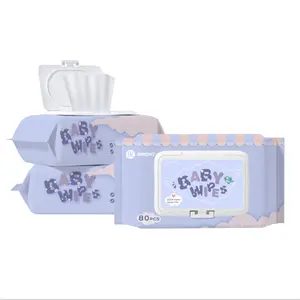 Zachte Baby Huidverzorging Water Doekjes Nat Weefsel Fabriek 80 Count Biologisch Afbreekbaar Babydoekjes