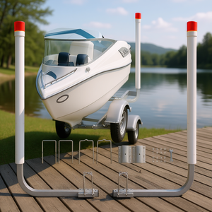 Juego de Luces LED Marinas con Guía de Iluminación, Acero Resistente a la Corrosión, Cubierta de PVC, Par de Postes, para Remolques de Veleros - Product Image 2