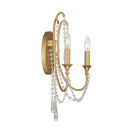 Applique Murale Classique Simple et Luxueuse en Cristal Taillé à la Main, Dorée, pour Éclairage Intérieur Salon Chambre Maison, Lampe Décorative Murale