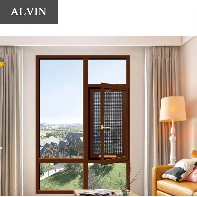 ALVIN penjualan laris 40 seri jendela tingkap/bingkai jendela aluminium dan kaca