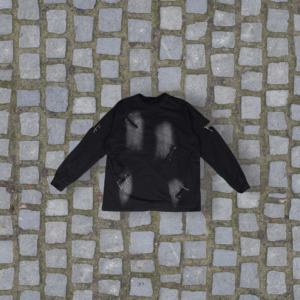 T-shirts pour hommes à manches longues, vintage, effet délavé, 280g, 100% coton, écologiques, imprimés à l'écran - Product Image 2