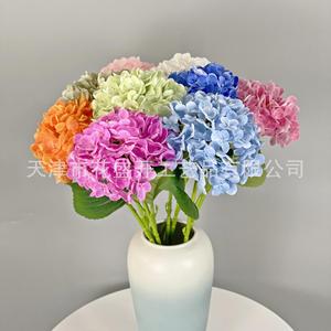 Artificial Hydrangea <b>Flowers</b> <b>Single</b> Branch Soft Rubber High Simulation Wedding Home Decor Props - Product Image 2