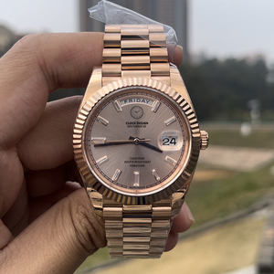 Chất Lượng Cao Mạ Vàng Thép Không Gỉ Không Thấm Nước Tự Động Cơ Khí Cổ Tay Đồng Hồ 40Mm 3255 Người Đàn Ông Đồng Hồ - Product Image 6