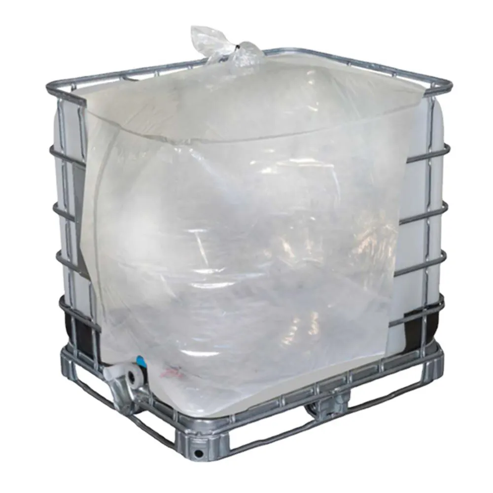 Profesyonel FIBC IBC üreticisi 1000L gıda sınıfı plastik su astarı 1 Ton varil iç sıvı aseptik tankı PP büyük toplu çanta
