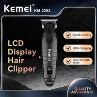Kemei Nouvelle Tondeuse Anti-dérapante Corps et Cheveux Professionnelle Km-2293 avec Écran Lcd Numérique pour Barbiers, Vente Chaude