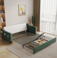 Vantervi Canapé-lit simple pliable moderne en tissu pour petit appartement Salon Multifonctionnel élégant en métal pour chambre d'hôtel