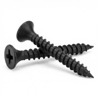 Vis à tête trompette métriques M3.5x16mm/M3.5x25mm galvanisées bleues à filetage grossier pour plaques de plâtre (C1022A) – Emballage en boîte