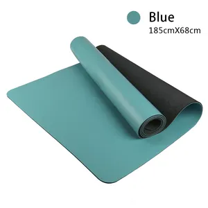 Top di fabbrica vendita Fitness OEM personalizzato stampato personalizzato Design riscaldato antiscivolo poliuretano naturale in gomma PU tappetino per Yoga