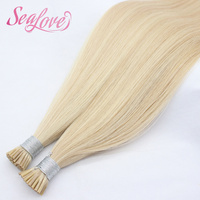 Extensions de cheveux I-Tip de qualité supérieure, cheveux humains lisses et soyeux, extensions de cheveux pré-collées à la kératine en vrac