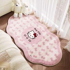 Tapis fantaisie Hello Kitty en imitation cachemire, doux, pour la décoration de la maison, tapis de sol pour chambre à coucher - Product Image 3