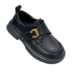 Sapatos De Tamanho Personalizado Sapatos De Couro Genuíno Preto Infantil Crianças Sapato Escolar Atacado