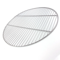 Grille de cuisson portable en acier inoxydable de qualité alimentaire pour brasero de camping robuste, bord lisse, pour barbecue au charbon de bois