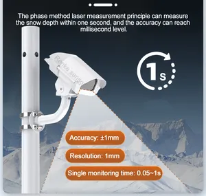 Rs485 मॉडबस बर्फ मोटाई सेंसर स्वचालित हीटिंग लेजर बर्फ गहराई सेंसर