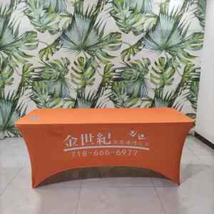 Customized LOGO Spandex Table Cover Stretch Table Cloth