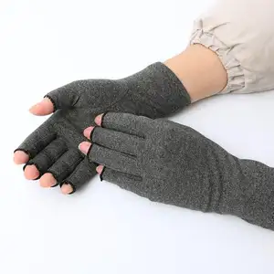 China Manufacturer Magnetic Therapy Hemp Ash Series Rheumatoid Arthritis Treatment Gloves for Pain Relief