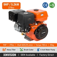Moteur à essence 177F 270cc 9HP renforcé avec protection contre le manque d'huile pour machines de construction et fourniture OEM
