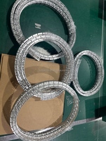 Profilé LED flexible en aluminium à encastrer, alliage 6063 CE, pour éclairage sans joint sur plafond et mur en plâtre courbé