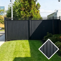 Panneaux de clôture en aluminium de sécurité de 6 pieds de qualité export avec design à pointe, portails soudés noirs thermolaqués pour balcons