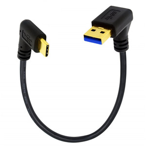 USB3.0 AM สายเคเบิลข้อมูลแบบข้อศอกชนิด C มุมขวา 25 ซม. สำหรับการเชื่อมต่อการชาร์จโทรศัพท์แล็ปท็อปคอมพิวเตอร์ - Product Image 2