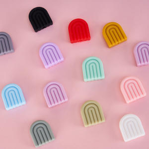 Prix d'usine DIY Perles focales arc-en-ciel en silicone souple de qualité alimentaire pour accessoires d'<span class=keywords><strong>arche</strong></span> de jouets de dentition et de sucettes pour bébé - Product Image 2