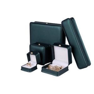 Mini scatola regalo di gioielli braccialetto braccialetto ciondolo orecchino anello <span class=keywords><strong>collana</strong></span> in pelle PU scatole di gioielli personalizzate scatola di imballaggio Set con Logo - Product Image 1