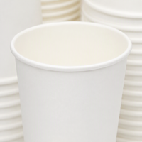 Gobelets à café en papier jetables personnalisés avec logo, 8 oz, en gros, 1000 pièces, qualité alimentaire, à paroi simple, pour café, restaurant, à emporter