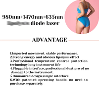 Super Sept. 980nm 1470nm Machine de liposuccion et d'élimination vasculaire LiposAction EndIlifting