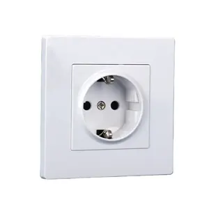 Factory Home Decorative Electrical Wall Plugs EU Standard PC Panel German Socket Schuko Waterproof Socket Outlet