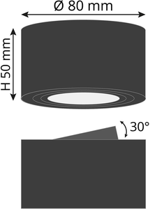 Plafonnier à LED Cylindre Monté en Noir Intérieur pour Module <span class=keywords><strong>Gu10</strong></span> Mr16 Led - Product Image 5