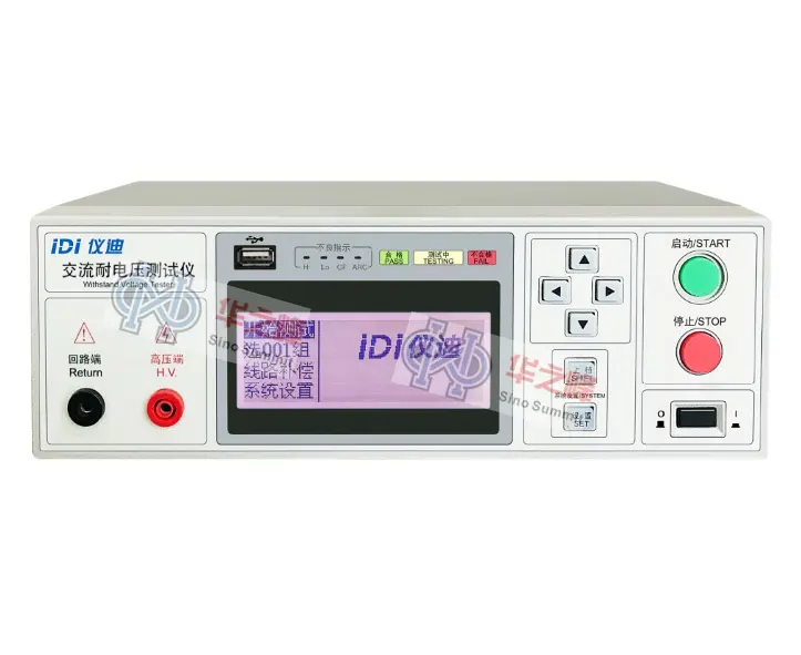 Tester di tensione di tenuta dielettrica AC di buona qualità IDI6104BH 5000V 40mA 200VA Hipot Tester con Display LCD ad alta precisione