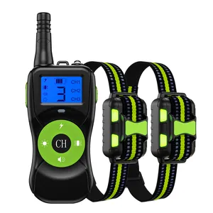 2021 Hottest Long Distance Electronic Training Vibration Rechargeable Pet Trainer Shock Anti Bark E Collar Dog Training Collar