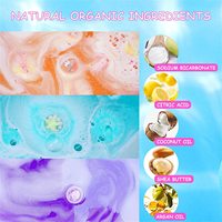 Boule de bain de luxe aux huiles essentielles de fruits et en vrac, nouveauté, personnalisation, kit cadeau pour spa avec bombes de bain pétillantes bio, sel et pastèque